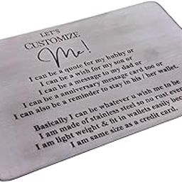 Wallet Insert Personalized Laser Engraved Wallet Insert Stainless Steel Wallet Insert Credit Card Size Gift for Women & Men-image-37
