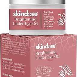 Skindose Brightening Under Eye Gel– Reduces Dark Circles, Puffiness & Fine Lines | Lightweight, Cooling Formula for Refreshed & Youthful Eyes, (30ml)-picture-42