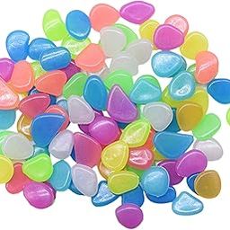 Club Bollywood®Luminous Pebbles Glow Stones Rocks for Walkways Decor Mixed Color 100Pcs|Home & Garden | Garden D?©Cor |One Set Glow in The Dark Garden Pebbles-image-13