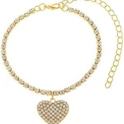 Elegant Rhinestone Heart Anklet – Adjustable Crystal Charm Foot Jewelry for Women & Girls, Trendy Fashion Accessory for Beach, Weddings, Parties & Everyday Wear-image-10