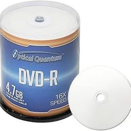 Optical Quantum DVD-R 4.7GB 16X White Inkjet Printable Hub Printable - 100pk Cake Box (FFB)-picture-8