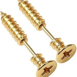 1 Pair Men's Cool 316L stainless Steel Screw Earrings Ear Studs Golden | Mens Jewelry | Earrings Studs-image-35