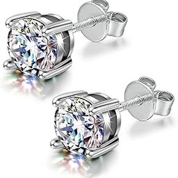 925 Silver Screwback Solitaire Earrings for Women | 92.5 Sterling Silver and Diamond like Brilliance Sparkling Zirconia for that Stunning Shine | Lovely Gift-image-63