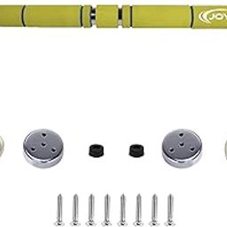 Joyfit Home Exercise Pull Up Bar | 200 KG Load Capacity | Door Safety Cap With Perfect Door Frame Fit | Chin up Bar with Easy Installation | Extra density Long Foam Grips for Upper & Lower Body Exercises for Men & Women | Adjustable (65 - 95 CM)-24