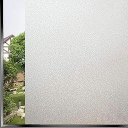 Frosted Privacy Window Film, Self-Adhesive Glass Covering, Sparkle Effect, Heat Control-image-35