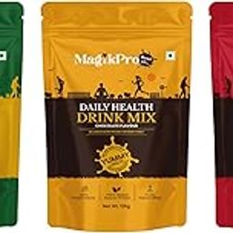 MagikPro 3 Pack Chocolate Nutrition Drink Mix 3×126 g, Plant Based Protein Blend with Jaggery, Rajgira, Nuts & Superfoods, Builds Bone, Muscle, Immunity & Energy, Naturally Sweetened, Easy to Use-image-17