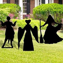 Nitakou Halloween Hocus Pocus Decor Sanderson Sisters Garden Stakes,Outdoor Halloween Decor (3 pcs witches)-image-2