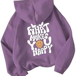Hooded Neck Long Sleeves Sweatshirt with Kangaroo Pocket Hoodie for Women's-image-63