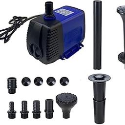 Water Pump for Aquarium Hydroponic Pond Pool Hydrophonic (3Mtr Fountain Pump & Nozzles Kit)-picture-30