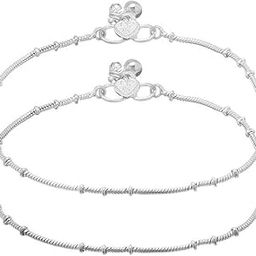 Beads Studded Silver Anklet for Women/Girls-image-20
