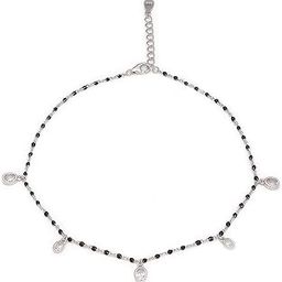 925 Sterling Silver Cubic Zirconia Gentle Rhodium Plating Chain Anklet (Single) | Gift for Women & Girls | With Certificate of Authenticity & 925 Stamp|Mother's Day-image-43