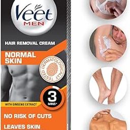 Veet Hair Removal Cream for Men, Normal Skin - 50g-18