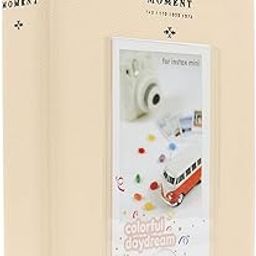ZENKO 64 Pockets Photo Album for Fujifilm Instax Mini 12 11 9 8 40 Evo Liplay 7S Instant Camera/Mini Link Printer, Polaroid Snap Touch PIC-300 Z2300 Mint Zip Instant Camera Printer- Beige-67