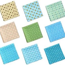 100% Organic Soft Cotton Women's Handkerchiefs | Multicolor & Trendy Printed Hanky Designs | Soft & Breathable Fabric | Pack of 9-30cm x 30cm-image-81