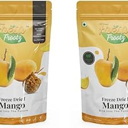 Fresa Frootz Real Mango Fruit Snack|Freeze Dried, Healthy & Crunchy|No Preservatives or Sugar|Rich in Vitamin A & C|32g (Pack of 2)-image-70