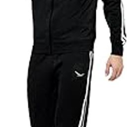 Men Cotton Fleece Tracksuit (One Upper, One Lower)-image-3