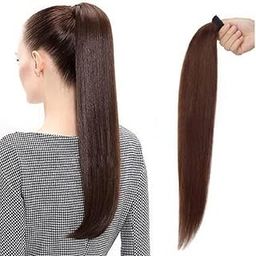 Wig Natural looking Scale Ponytail Hair Extension Full Head Long Brown Highlight Natural Color for Women And Girls 24 inches-image-23