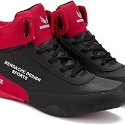 Bersache Sports Shoes for Men |Latest Stylish Sports Shoes for Men |Lace-Up Lightweight Red Shoes for Running, Walking, Gym,Trekking and Hiking Shoes for Men-image-18