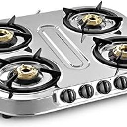 SUNFLAME ENTERPRISES PVT LTD Spectra Plus Stainless Steel 4 Burner Gas Stove, Manual Ignition (Silver)-image-56