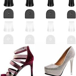 MAYCREATE® 8 Pairs High Heel Protectors Protective Heel Caps 2 Designs, 4 Sizes High Heel Protectors Heel Stopper for Walking on Grass and Uneven Floor (XXS, XS, S, M)-12