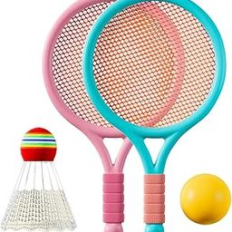 THE STYLE SUTRA Children's Badminton Tennis Set Lightweight for Beginner Players Girls Beach Pink Blue-27