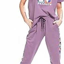 Women’s Snoopy Printed T-Shirt and Joggers Track Suit-image-35