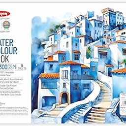 Anupam Artists Watercolour Wire-O Book 300 GSM Cold Pressed A5, 24 Pages for Watercolour, Gouache, Ink, Acrylic, Wet & Mixed Media, Art Painting, Drawing for Artists & Amateurs-25