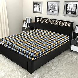 Cotton Mattress Cover | Protector with Zipper Chain for Single Size Bed - 75X48x6 | Waterproof Bed Protector | Mattress Protector Cover | Fitted Style Mattress Protector | Bed Cover, M04-6