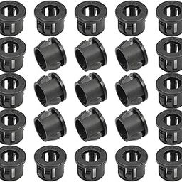 Fielect Hole Plugs SK-13 Black Nylon Snap in Cable Hose Bushing Grommet Protector Round Snap Panel Locking Hole Plugs Cover Black 13mm 100Pcs-picture-12