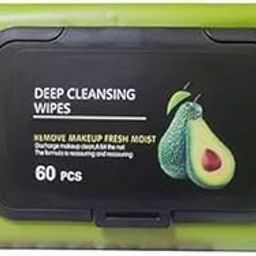 YAVRIXZ Deep Cleaning Makeup Remover Wipes Cleansing Face Wipes Daily Cleansing Facial Avocado Lazy Face Cleanser Makeup Remover (1 Pack -60 Pcs Wipes)-image-88