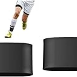 PROBEROS® One Pair Silicone Shin Guard Straps Ankle Support Bands Anti-Slip Fixer for Training Stretchy 60mm Diameter Sport Multi Use Loop for Teens Kids Size S 2PCS-13