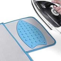 Inditradition Silicone Iron Mat Pad | High Heat Resistant Iron Insulation Pad, 27x14 cm (Blue)-image-5