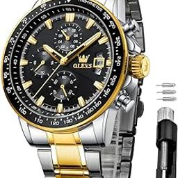 Mens Analog Quartz Watches Diamond Luxury Dress Wrist Watch Big Face Easy Reader Business Casual Stainless Steel Waterproof Date Watch-image-97