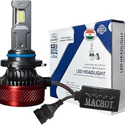 MACBOT 9005 Type LED Headlight Bulb 300 Watt MX-9005, with 2-Year Replacement Warranty - Made in India for Cars (150 Watt Each Bulb) Super Bright White Light, Easy Installation, Durable-7