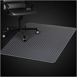 THE WHITE SHOP Transparent office chair mat, plastic computer desk and chair mat, easy to roll on carpet, durable carpet protector (75 cm X 120 cm, rectangular)-image-26