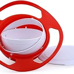 SHREY & SANK Kids no Spill Food Gyro Bowl for Baby and Kids, 360 Degree Rotation Spill Proof Food Bowl for Baby Feeding Bowl Lunch Box For Kids (Multicolor)-image-88