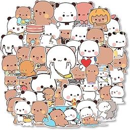 57 PCs Bubu and Dudu Stickers for Journal Laptop Mobile Diary Kids Scrapbook Sticker (Bubu Dudu)-picture-4