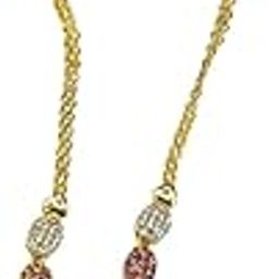 PRS GOLD COVERING -Women's ad stone multicolor attigai necklace-5