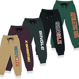 Boys’ Derby Track Pants – Comfortable & Durable – Multi-Color Pack of 5-image-88
