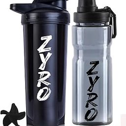 Zyro Combo of 2 Gym Shaker Bottles – 100% Leakproof Protein Shaker & Sipper Bottle for Gym, Sports & Fitness | BPA-Free, Durable, Easy-to-Clean, 700ml (Black, Pack of 2)-image-98