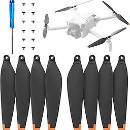 ZORBES® 8Pcs Mini 4 Propeller Blades Replacement for D-JI Mini 4 Pro, Ultral Lightweight Silent Flight Propeller Set with Screwdriver Screws Pack, No Mini 4 Pro Drone-0