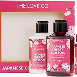THE LOVE CO. Japanese Cherry Blossom Gift Collection| Indulge in Travel Pack Shower Gel, Body Lotion & Body Mist | Ideal Birthday & Special Occasion Hamper - Pack of 3-image-40