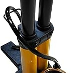 Breewell® Portable High Pressure Double Barrel Foot Air Pump Heavy Compressor Cylinder with Pressure Gauge Floor Pump for Motorbike, for Cars, Bicycle, Football, Cycle Pump Multi Color-image-17