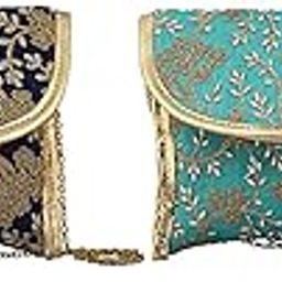 Kuber Industries 2 Pieces Polyester Handcrafted Embroidered Women Handbag (CTKTC4399)-image-12