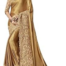 Women's Lycra Embroidery Saree with Unstitched Blouse-picture-25