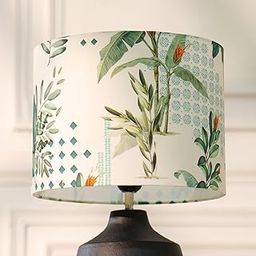 DREAMY WALLS Lamp Shade for Table Lamps, Drum Lampshade for Floor/Chandelier Lamp, 10.5” x 8.5", Fabric, Easy Assembly, Slip UNO Fitter – Green Tropical Shade-image-81