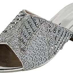metro Women's Silver Open Casual with Block Heel UK/6 EU/39(35-1944)-picture-17