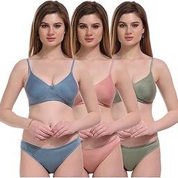 Cotton Bra Panty Set for Women Lingerie Set Bra Panty Set for Women with Sexy Bra Panty Set for Women Innerwear Set Multicolor-4