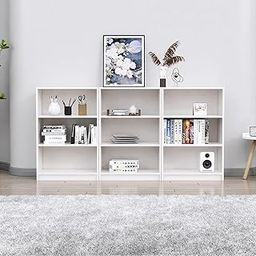 Bniture Book Shelf for Home, Engineered Wood Bookshelf Multipurpose Study Room Home Decor Storage Rack Showcase Organizer for Living Room, Bedroom, Office (BS123) (Frosty White)-10