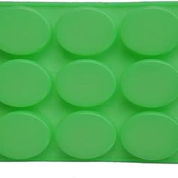 R H LIFESTYLE Oval Shape Silicone Soap Moulds for Soap Making with 9 Cavities Candle Mould Multicolor (Oval Shape Mould, 28 cm x 22.5 cm x 3 cm (100 GM))-image-34